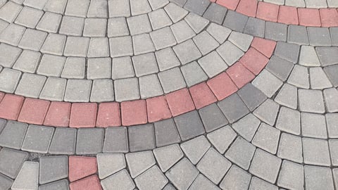 Cobblestone brick paving